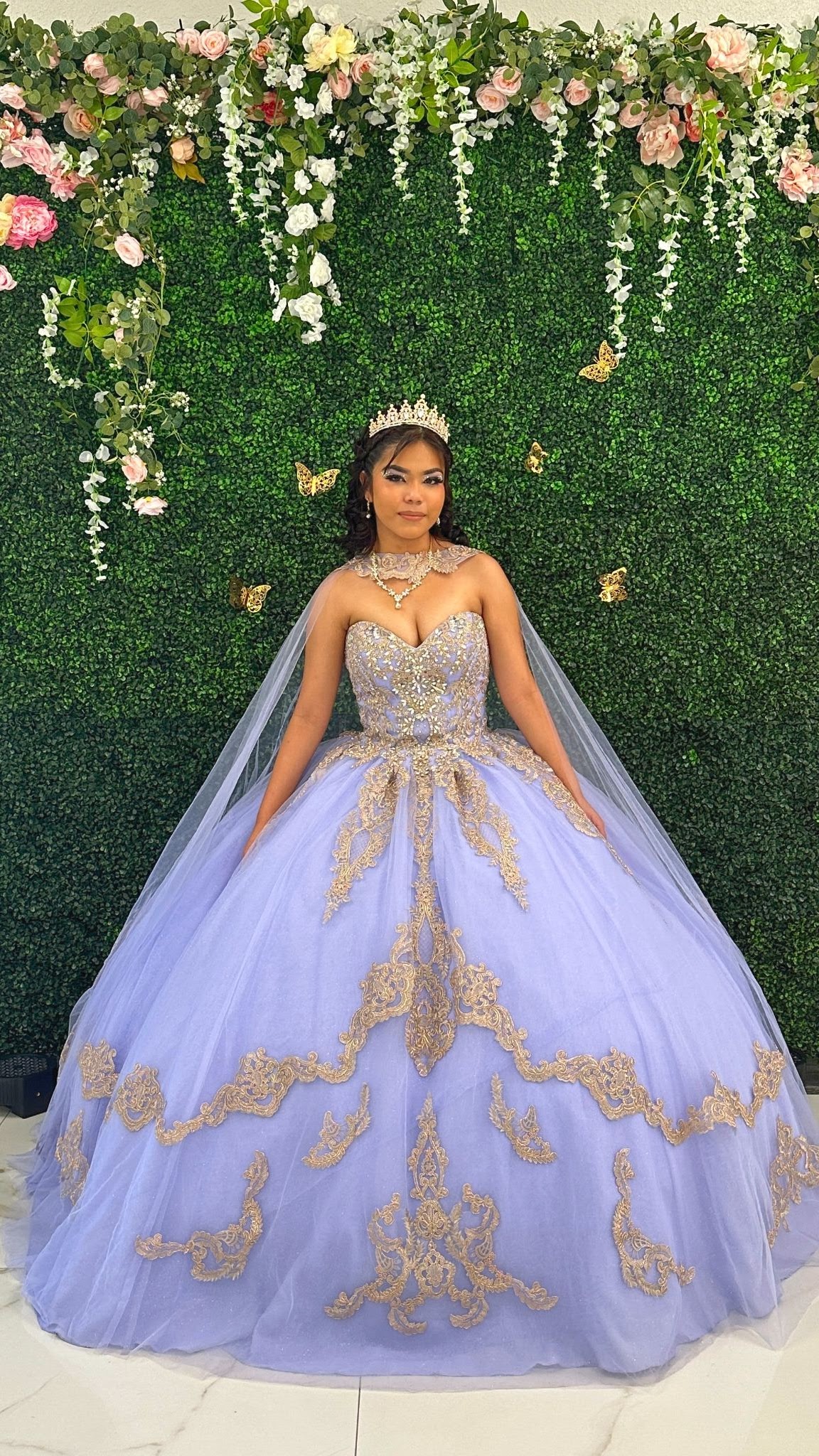 Debutant celebrating with friends and family.